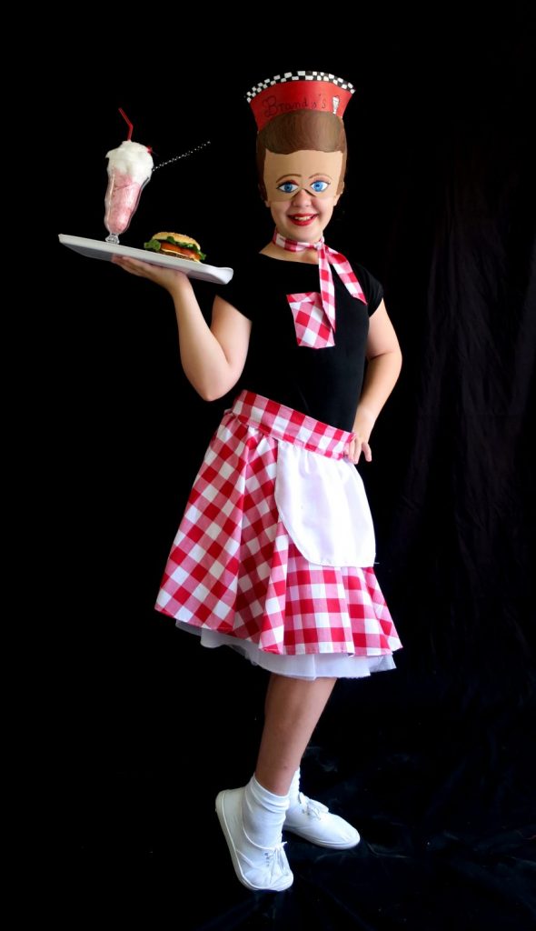 Brandy Mayoh as a 1950s diner waitress